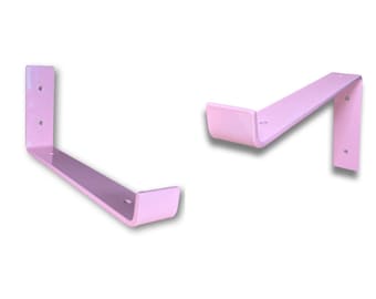 Pink scaffold board shelf brackets - 100mm - 325mm - RAL 3015 - Coloured