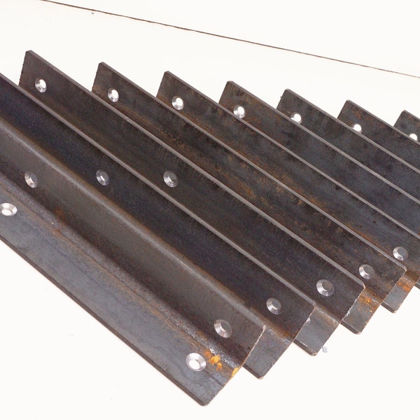 Alcove Shelf Brackets - Steel - Pair - Many Sizes Available - Scaffold Board - Handmade in the UK