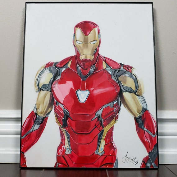  Iron Man Mark   traje color dibujo a lápiz