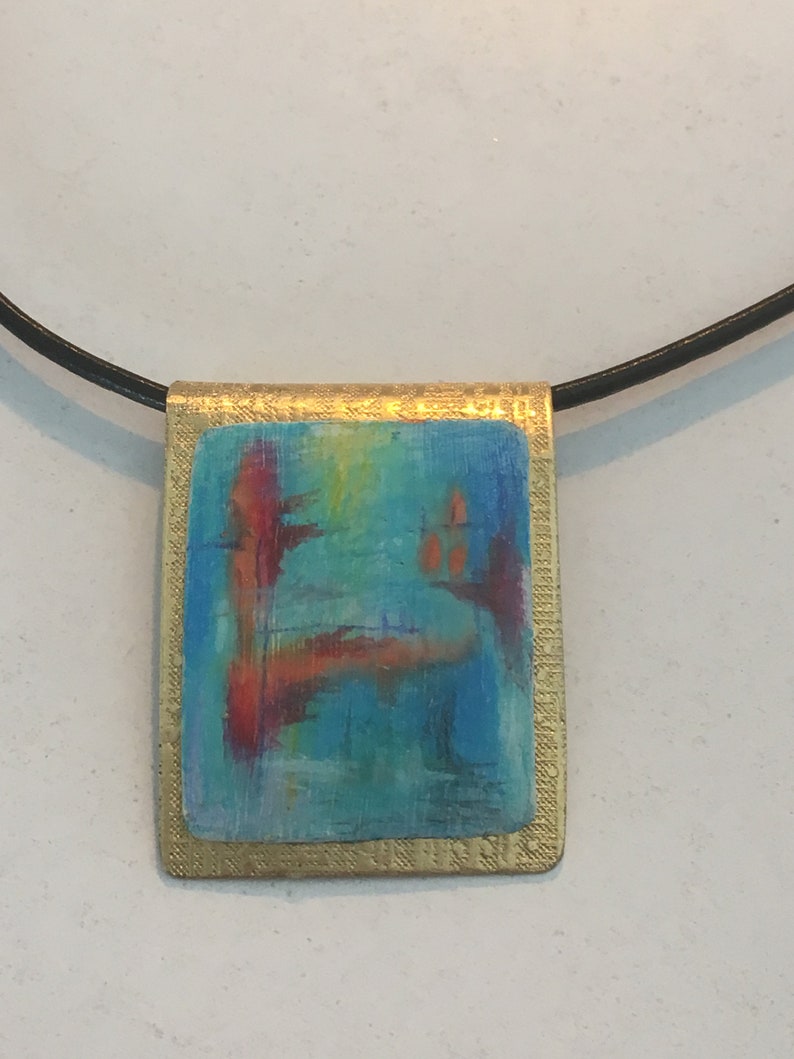 Colored Pencil on Copper Pendant Etsy