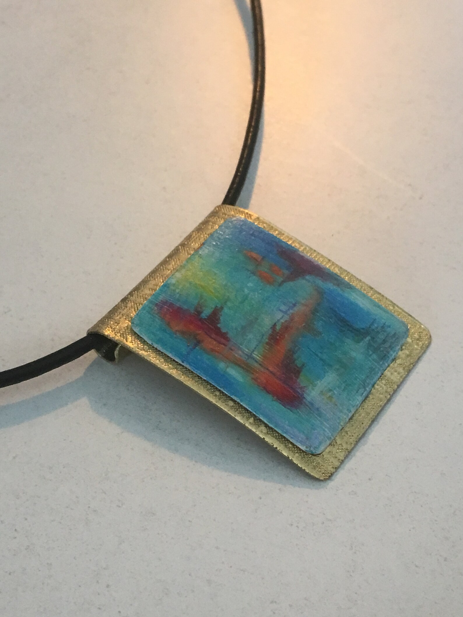 Colored Pencil on Copper Pendant Etsy