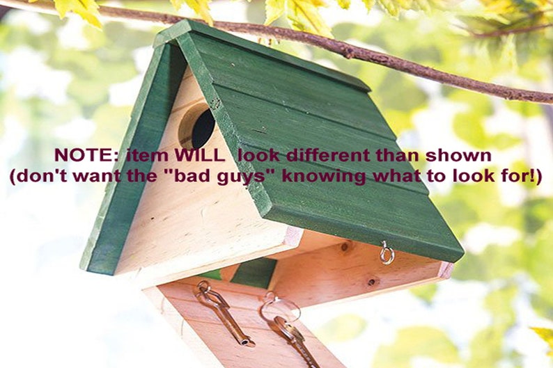 HIDE A KEY BIRDHOUSE hidden hide a key Etsy