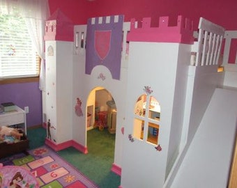 princess castle loft bed