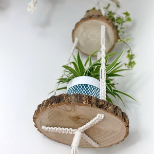 Macrame Double Wooden Hanging Shelf DIY Pattern