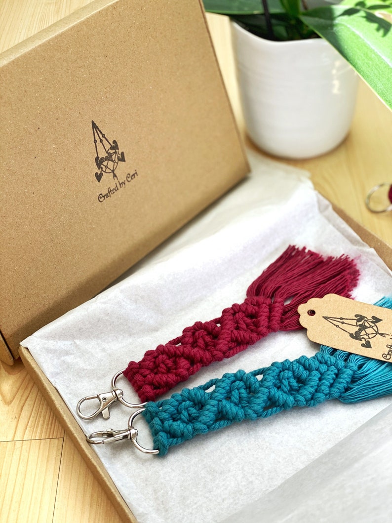 DIY Teach Yourself Macrame Keychain KIT 3 Keyrings Etsy