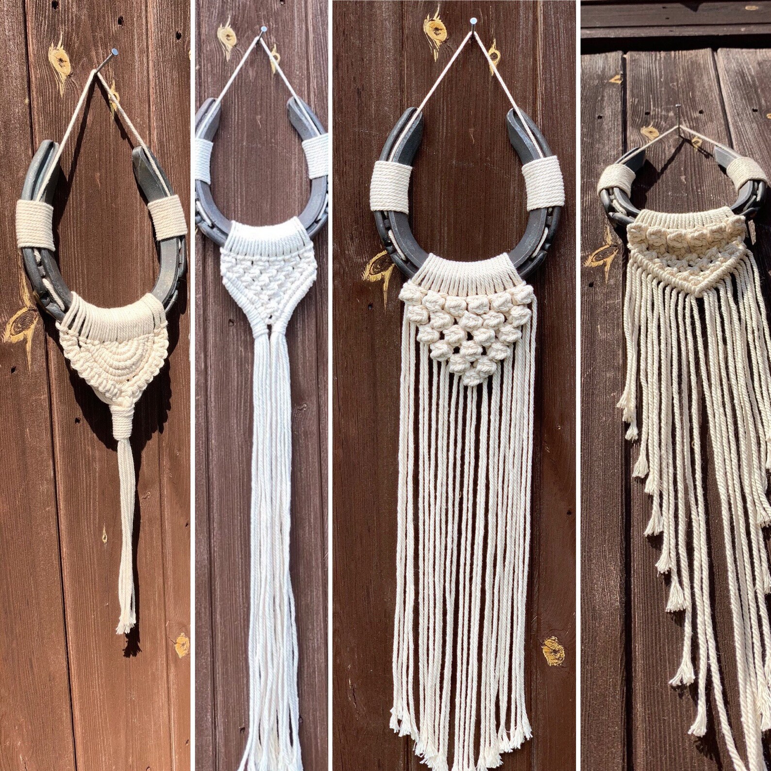 Horseshoe Western Wall Decor with Handmade Macrame House Etsy
