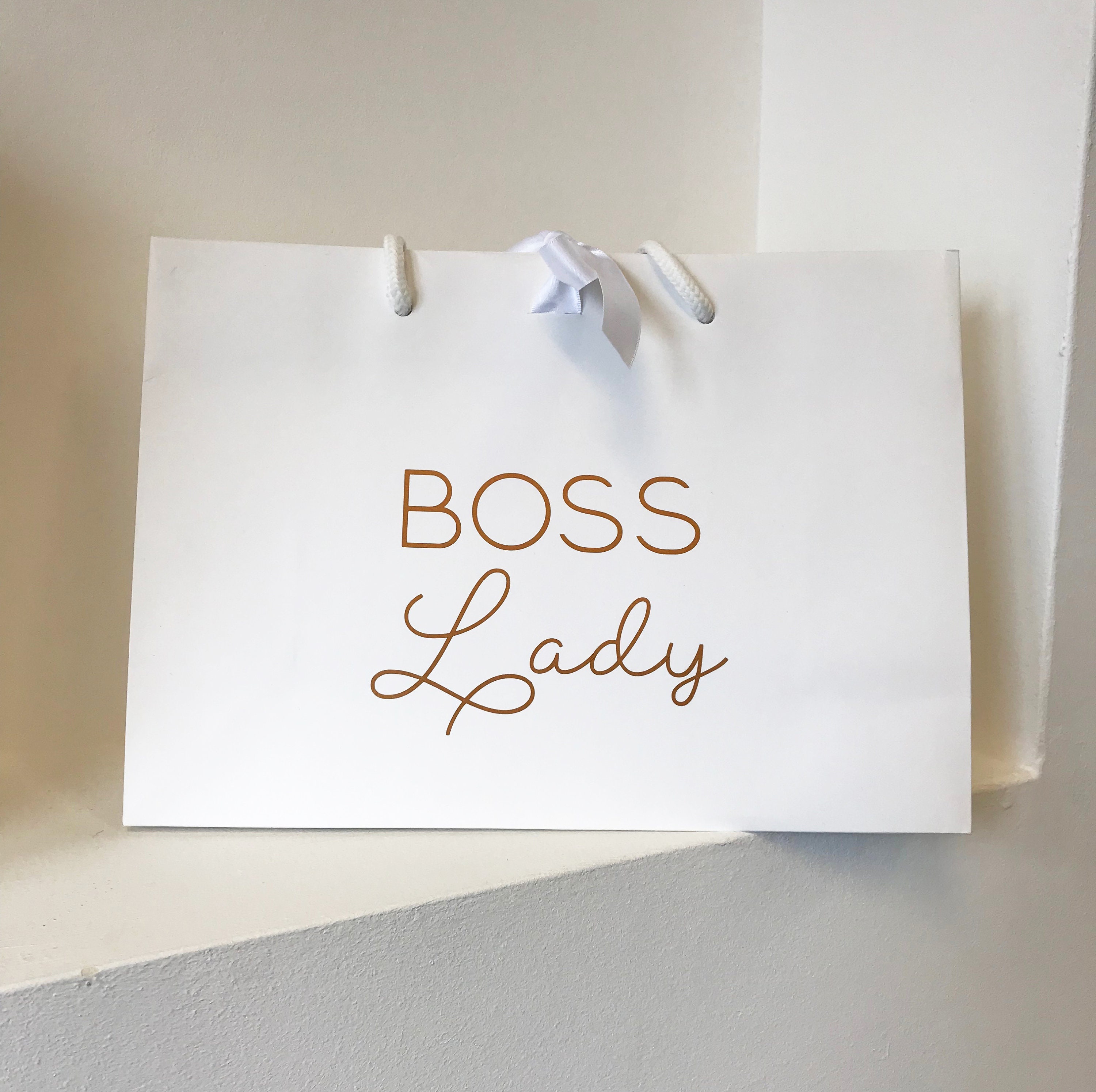 Personalised 'Boss Lady' Gift Bag Small and Medium Etsy