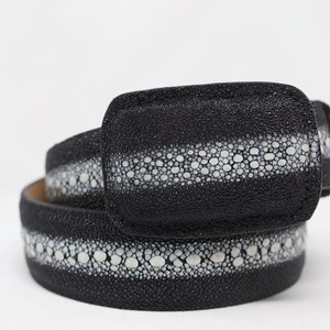 Black Stingray Belt, Cowboy Belt, Luxury Belt, Belt, Made in USA