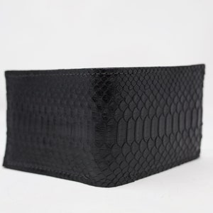 Cartera de cuero Python negro