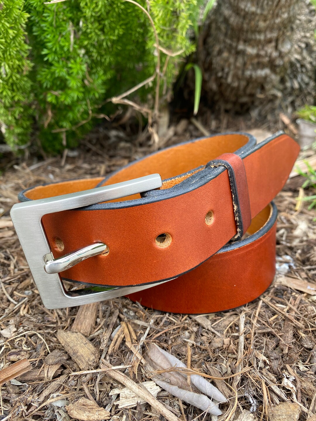 Water Buffalo Leather Belt, Handmade, Made in USA, Casual Belt