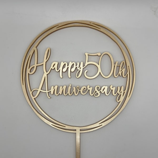 Happy 50th Anniversary Cake Topper Anniversary Cake Topper Cake Decoration Cake Decorating Wedding Anniversary Cake 50th CIRC