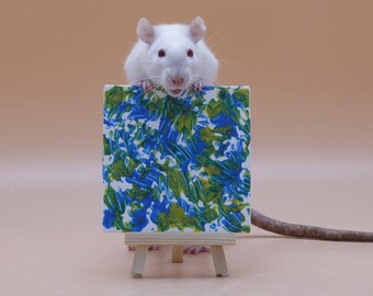 Rat Painting 4"x4"