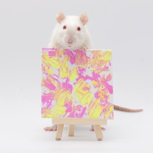 Rat Painting 4"x4"