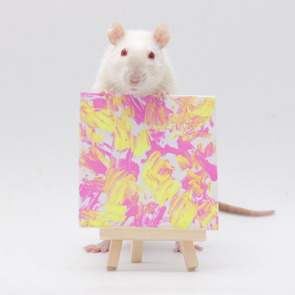 Rat Painting 4"x4"