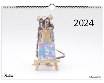 Rat Painting Calendar 2024 (Europe, Asia, Latin America, and Oceania)