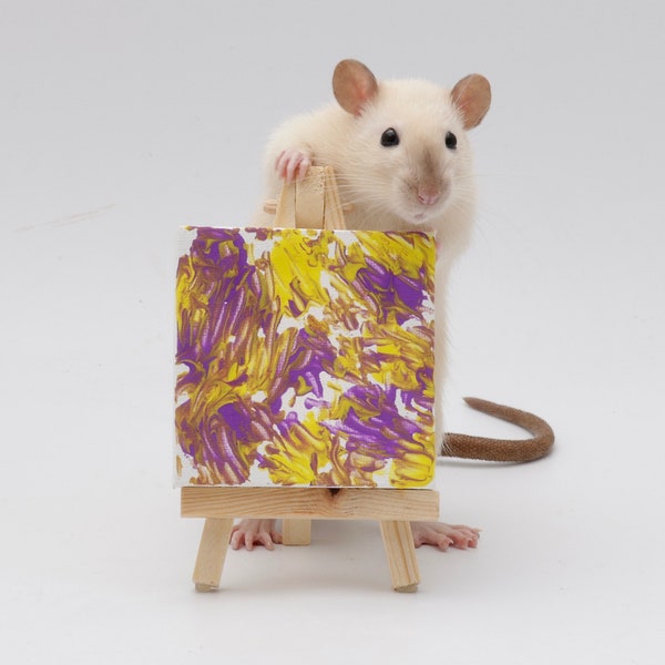 Rat Painting 3"x3"