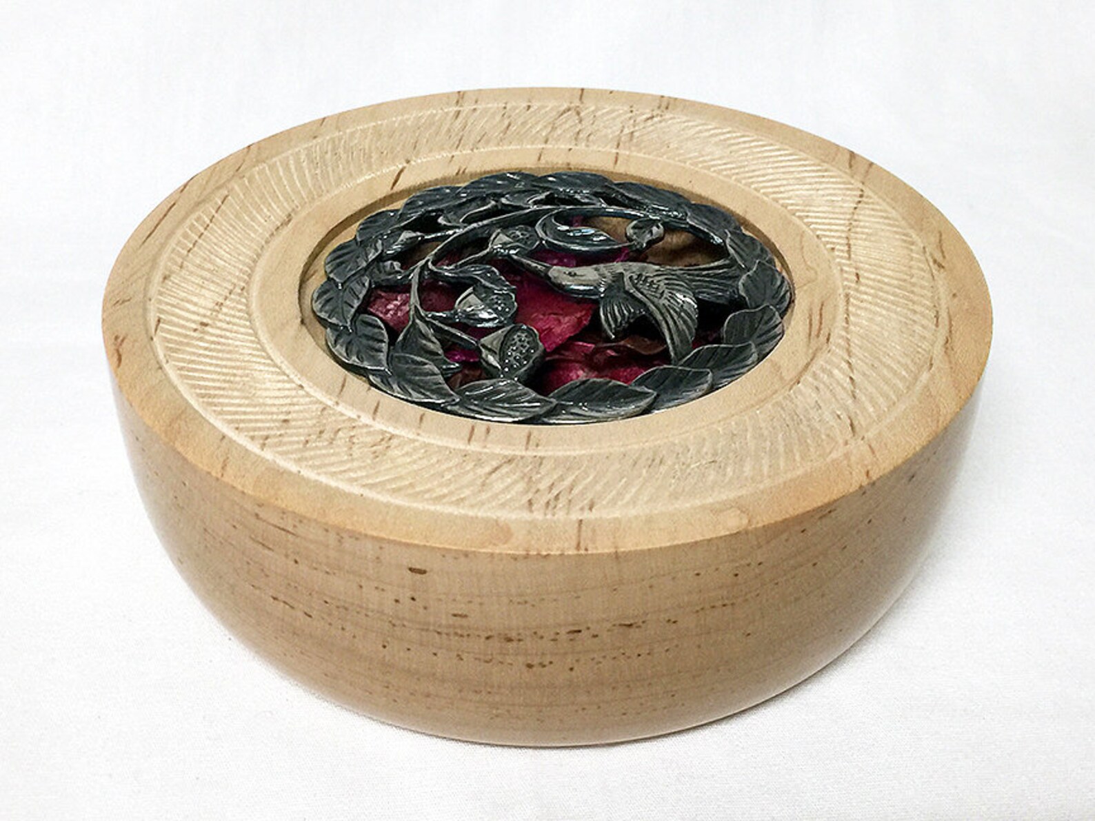 Maple Custom Handmade Wood Turned Potpourri Bowl with Etsy