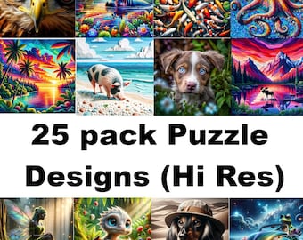 25 High-Res Digital Art Bundle für Puzzle