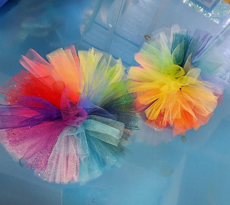 Valfri färg Tutu Puffs resår för cykelstyren cykeldekoration semester fantasi parad Burning Man kärlek burn jul semester cykeltur bild 3