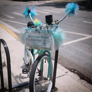 Any Color Tutu Puffs Elastic for Bicycle Handlebars bike decoration Holiday Fantasy Parade Burning Man Love Burn Christmas Holiday Bike Ride