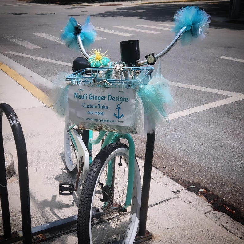 Valfri färg Tutu Puffs resår för cykelstyren cykeldekoration semester fantasi parad Burning Man kärlek burn jul semester cykeltur bild 1