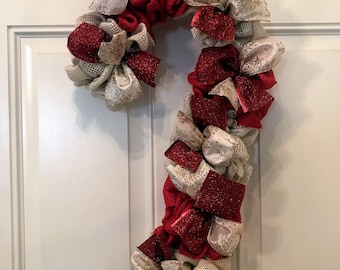 Candy Cane Wreath