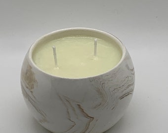 Ceramic Marble Scented Soy Candle