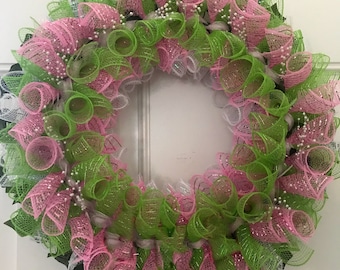 Pink and Green Wreath Pearls