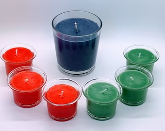 Kwanzaa Soy Candles Black Green Red