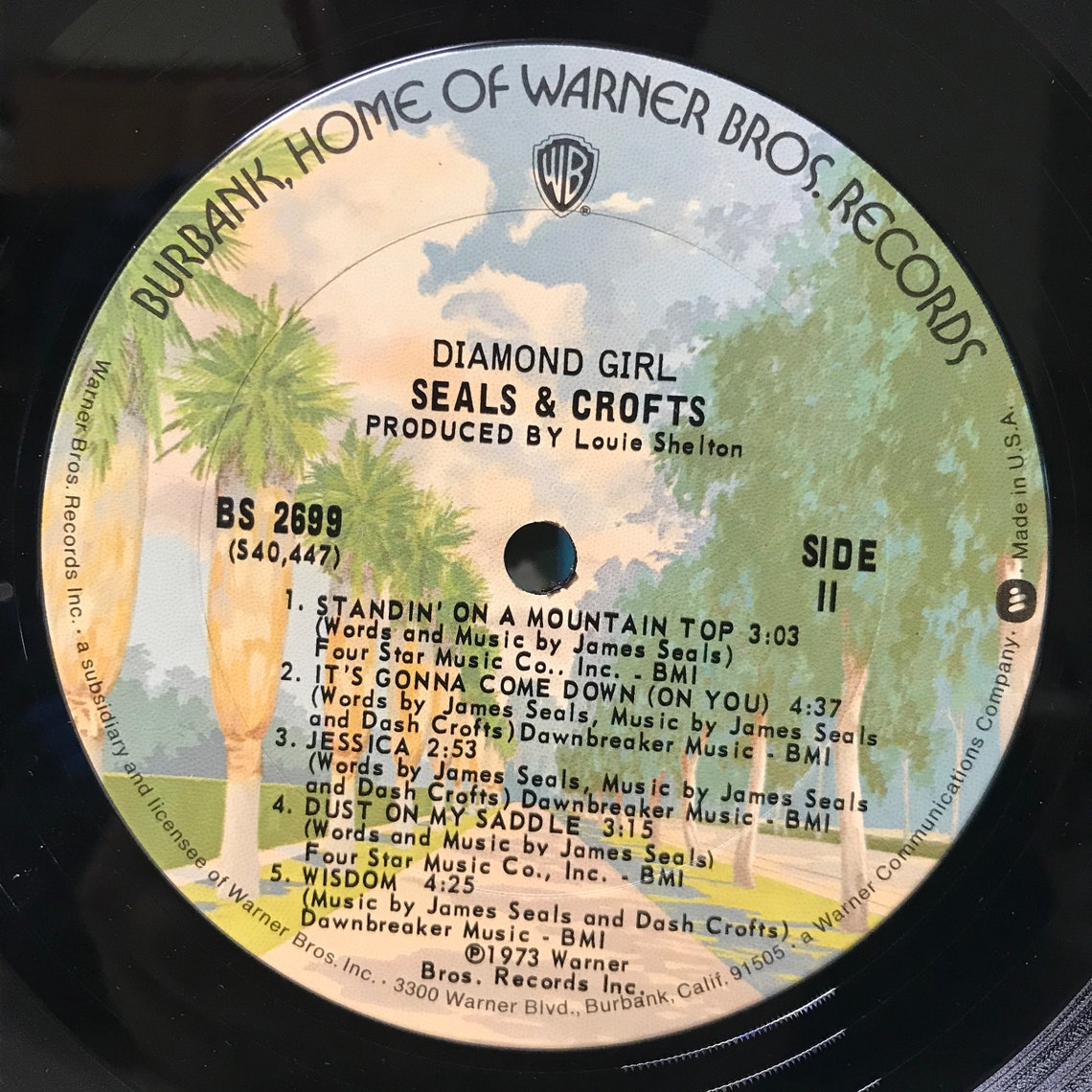 Seals and Crofts Diamond Girl Warner Bros. Records BS Etsy