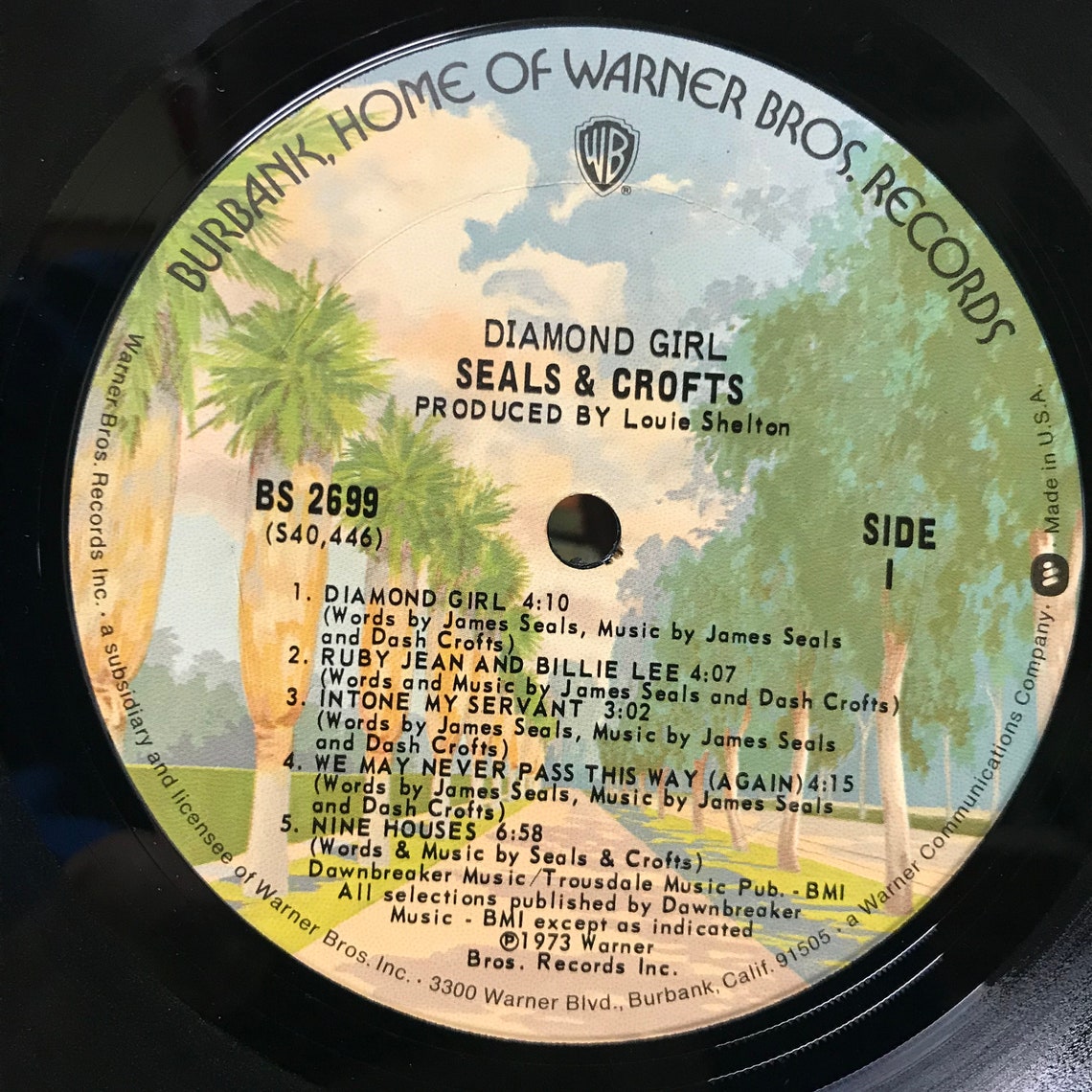 Seals and Crofts Diamond Girl Warner Bros. Records BS Etsy