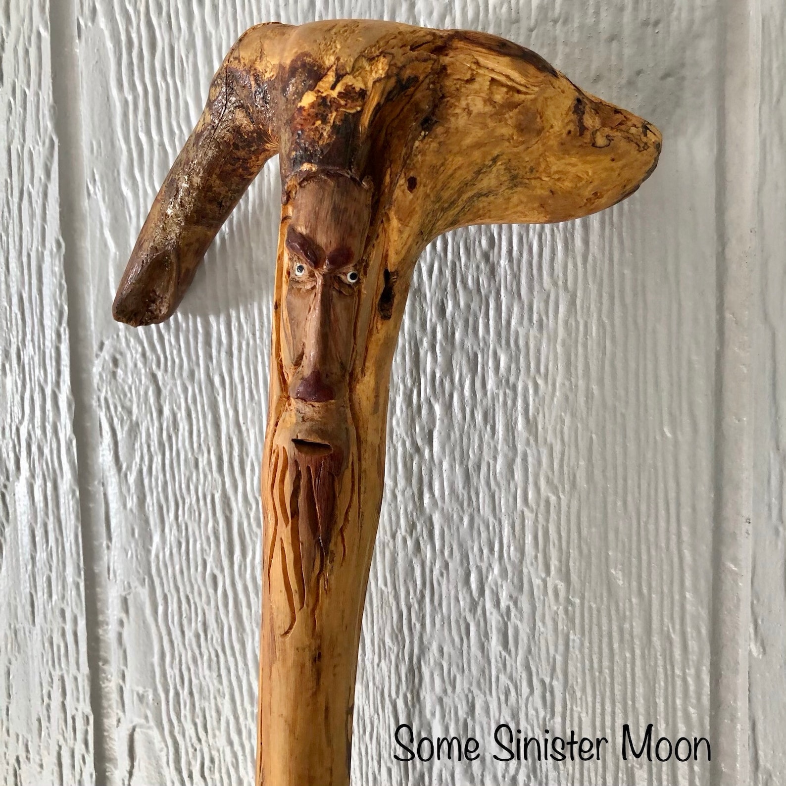 Wood Spirit Cane/ Walking Stick Etsy