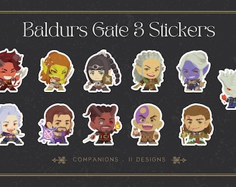 Baldurs Gate 3 Stickers - All Companions