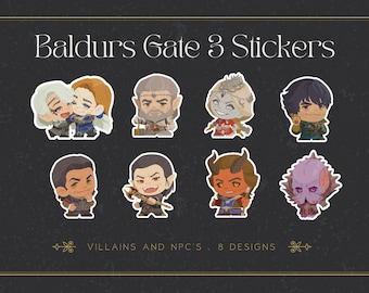 Baldurs Gate 3 Stickers - Villains and NPC's