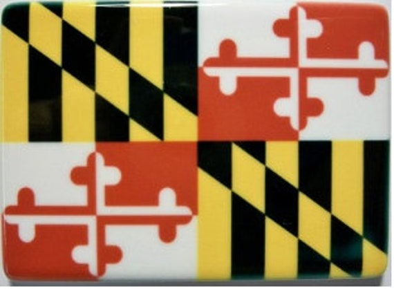 Maryland Flag Porcelain Fridge Magnet 