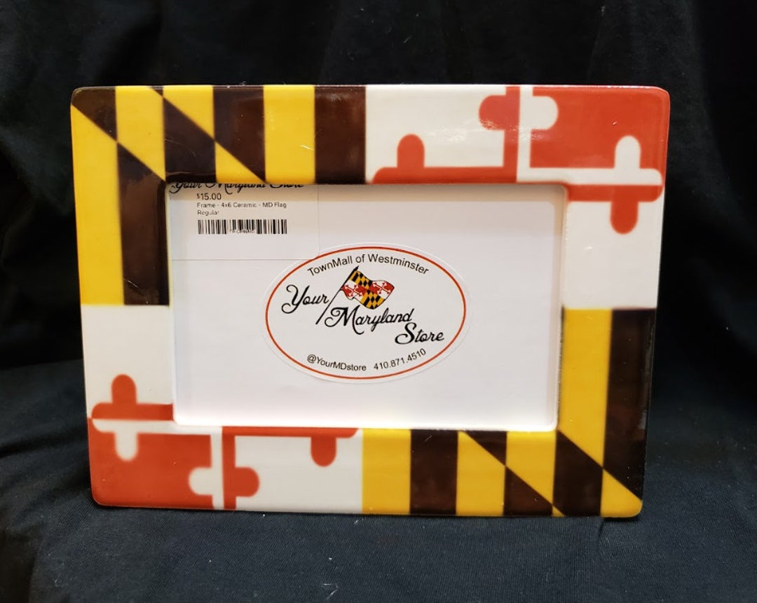 Maryland Picture Frame Ceramic Photo Frame Maryland Flag Etsy