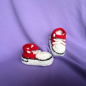 Crocheted Baby Announcement Novelty Slippers