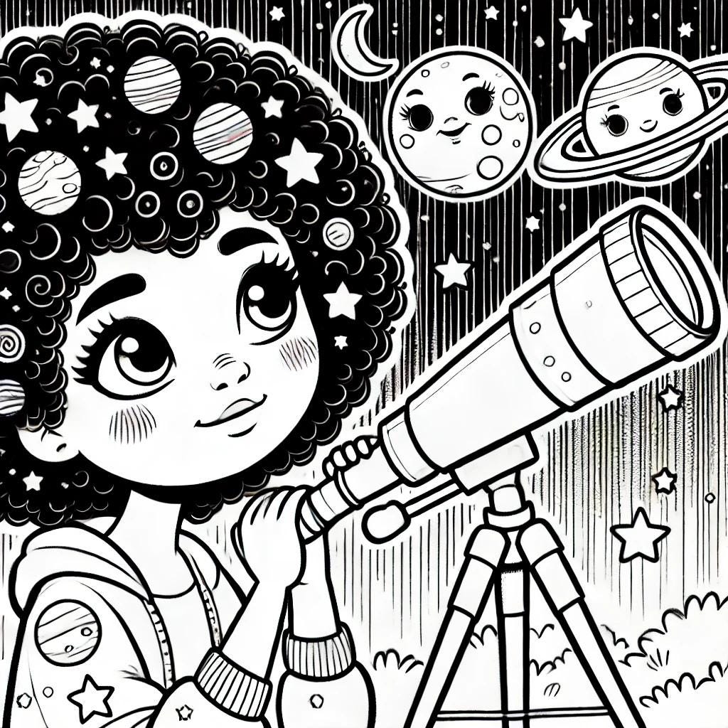 Black Kids Coloring Pages| Black Girl Coloring Sheets| Black Girl ...