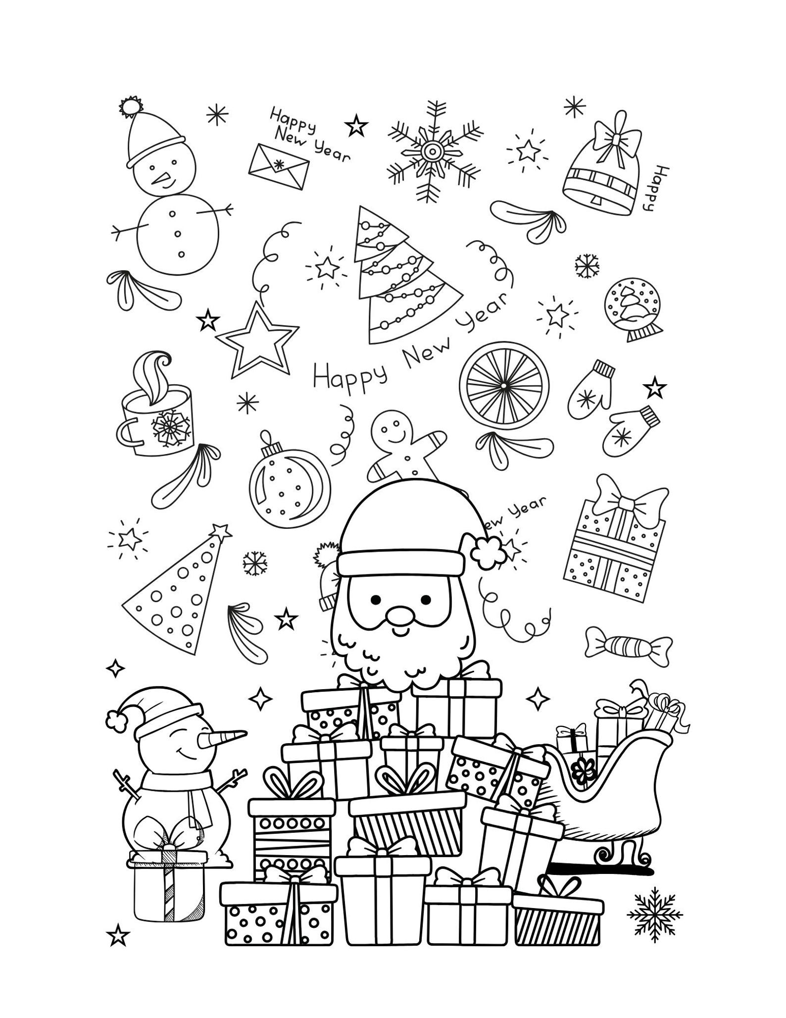 Christmas Coloring Pages| Christmas Math Worksheets for Kids - Etsy
