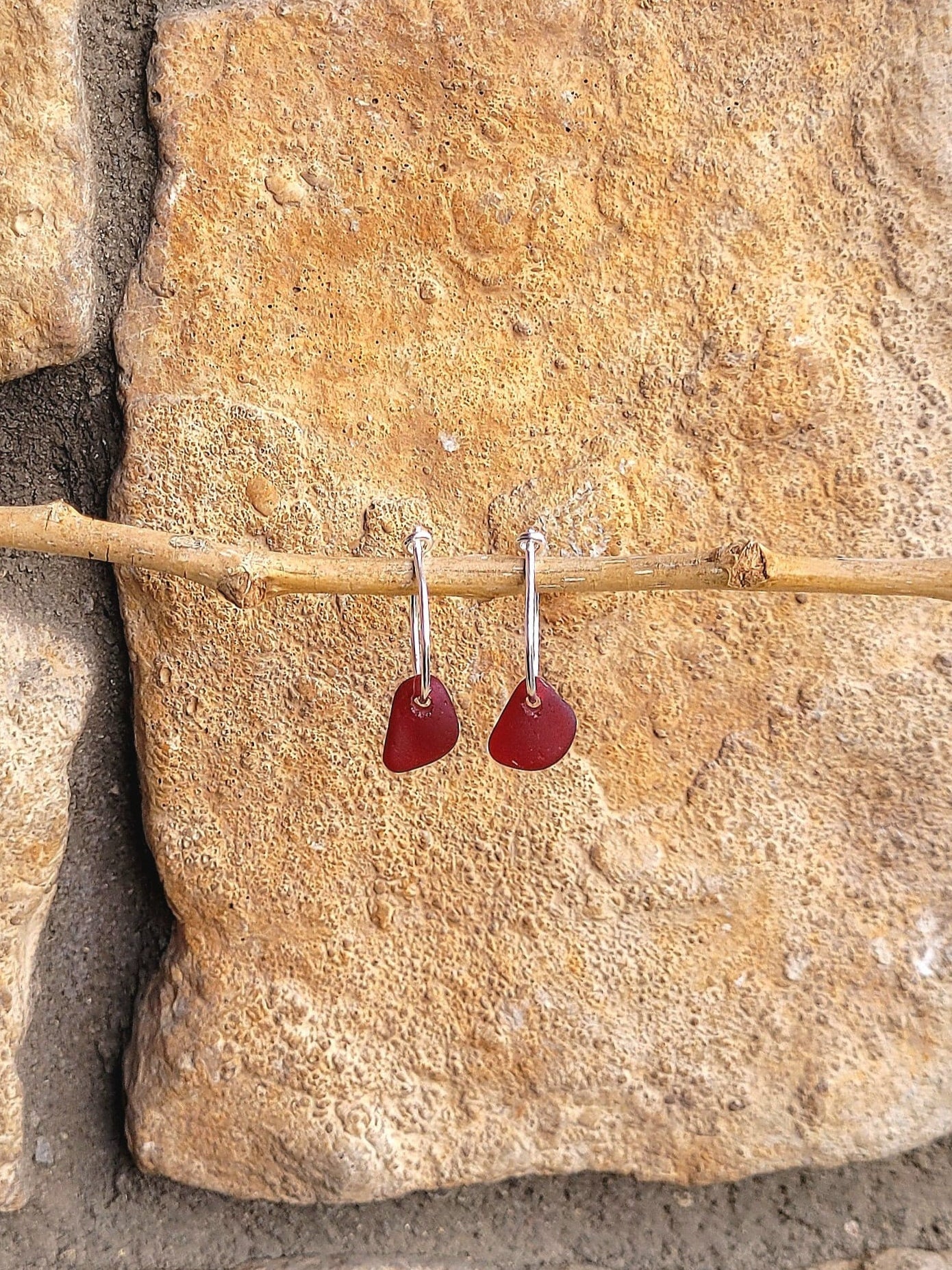 Red Sea Glass, Rare Red Seaglass Earrings Genuine Sea Glass Jewelry,  Earrings Sterling Silver, French Hooks, Beach Glass - Etsy