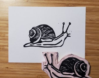 Snail Lino Print