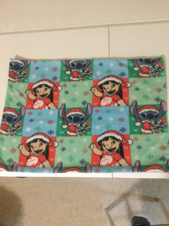Two sided Disney Christmas Lilo and Stitch and Scrump pillowcases