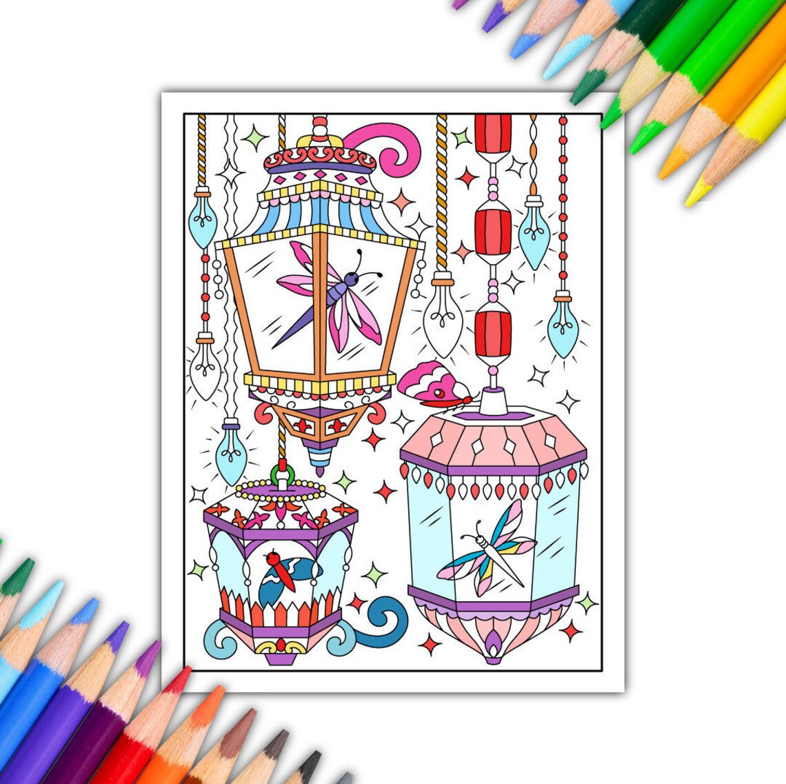 Printable Magical & Mystic Art Coloring Page for Adults | Etsy