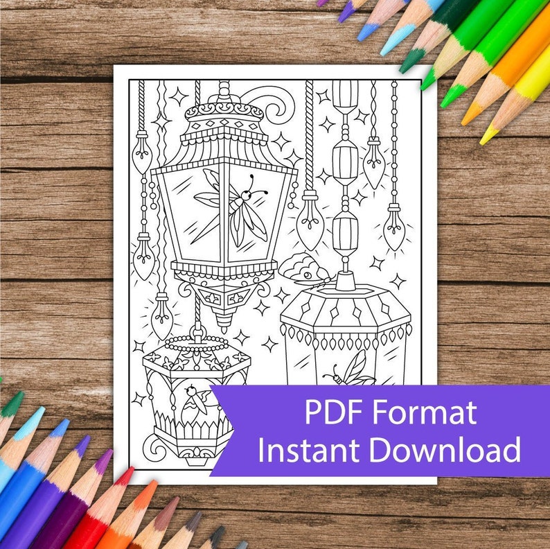 Printable Magical & Mystic Art Coloring Page for Adults | Etsy