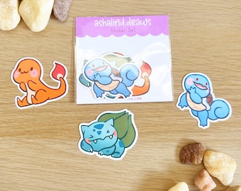 Mini Videospiel Kreatur Sticker Blatt | Chibi Monster Aufkleber für Journals & Planer | Bunte Kawaii Aufkleber