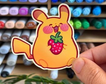 Chonky Pikachu Fat Pokémon Vinyl Sticker