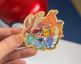 Ash’s First Team Pokemon TCG Binder Vinyl Sticker