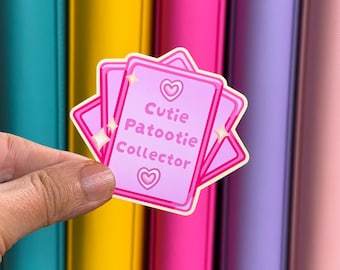 Cutie Patootie TCG Cardboard Collector Trading Cards and Binder Vinyl Sticker