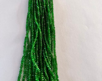 Shaded Tsavorite Faceted Beads Tsavorite Rondelle Beads 2.5-4.5mm Semi-Precious Tsavorite Beads 16 Inch Green Stone Faceted Beads