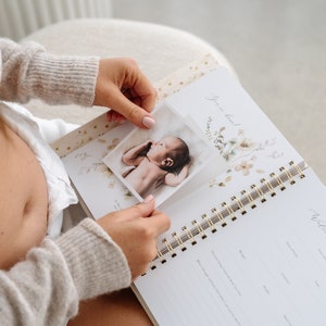 Journal de grossesse cadeau de planification de grossesse pour femme enceinte, carnet de grossesse floral image 5